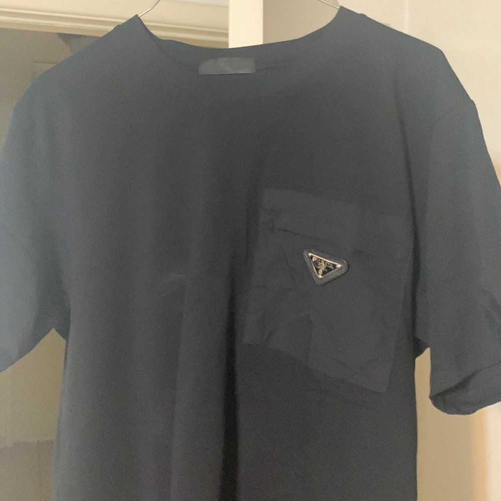Prada Re-Nylon and jersey T-shirt
